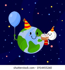 Earth Day Cartoon Vector Illustration