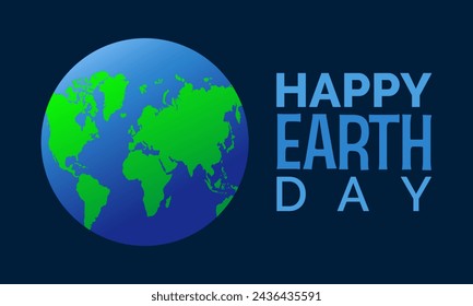 Earth Day Celebrated every year of April 22, Vector banner, flyer, poster and social medial template design.