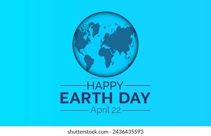 Earth Day Celebrated every year of April 22, Vector banner, flyer, poster and social medial template design.