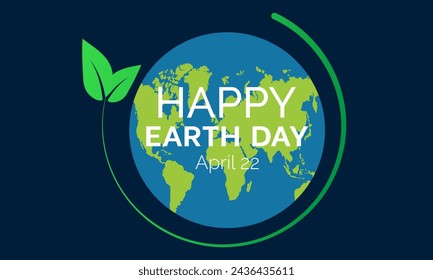 Earth Day Celebrated every year of April 22, Vector banner, flyer, poster and social medial template design.