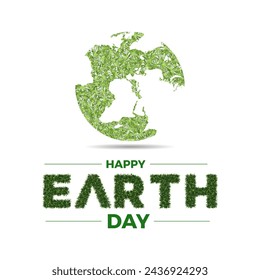 Earth Day Celebrated every year of April 22, Vector banner, flyer, poster and social medial template design.