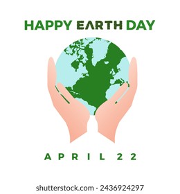 Earth Day Celebrated every year of April 22, Vector banner, flyer, poster and social medial template design.
