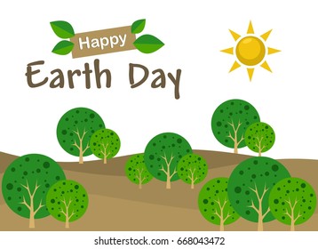 Earth day celebration design vector