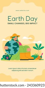 Earth Day Celebration. Happy earth day Background. April 22. Vector illustration design Template for Poster, Banner, Flyer, Card, Post, Cover, Campaign, Event. Save the Earth concept. go green.