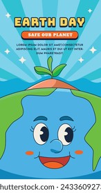 Earth Day Celebration. Happy earth day Background. April 22. Vector illustration design Template for Poster, Banner, Flyer, Card, Post, Cover, Campaign, Event. Save the Earth concept. go green.