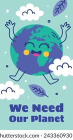 Earth Day Celebration. Happy earth day Background. April 22. Vector illustration design Template for Poster, Banner, Flyer, Card, Post, Cover, Campaign, Event. Save the Earth concept. go green.