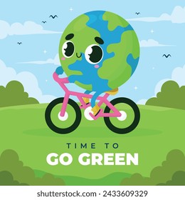 Earth Day Celebration. Happy earth day Background. April 22. Vector illustration design Template for Poster, Banner, Flyer, Card, Post, Cover, Campaign, Event. Save the Earth concept. go green.
