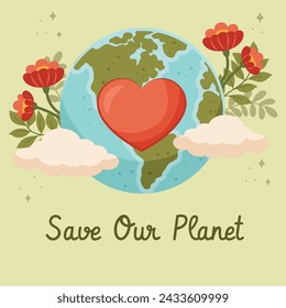 Earth Day Celebration. Happy earth day Background. April 22. Vector illustration design Template for Poster, Banner, Flyer, Card, Post, Cover, Campaign, Event. Save the Earth concept. go green.