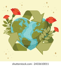 Earth Day Celebration. Happy earth day Background. April 22. Vector illustration design Template for Poster, Banner, Flyer, Card, Post, Cover, Campaign, Event. Save the Earth concept. go green.