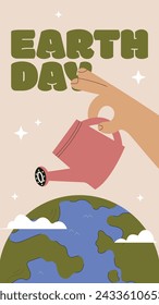 Earth Day Celebration. Happy earth day Background. April 22. Vector illustration design Template for Poster, Banner, Flyer, Card, Post, Cover, Campaign, Event. Save the Earth concept. go green.