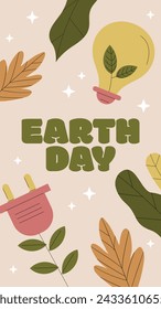 Earth Day Celebration. Happy earth day Background. April 22. Vector illustration design Template for Poster, Banner, Flyer, Card, Post, Cover, Campaign, Event. Save the Earth concept. go green.