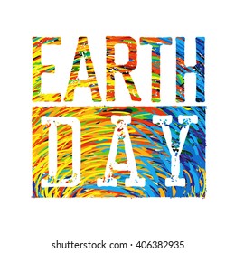 Earth Day Colorful Logotype Design.