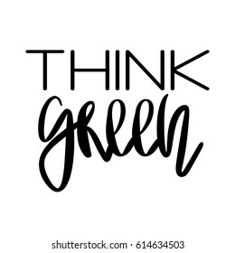 Earth Day Concept - Decorative handdrawn lettering. Modern ink calligraphy. Handwritten black phrase isolated on white background. Vector element for greeting card and decor
