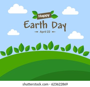Earth day concept illustration vector