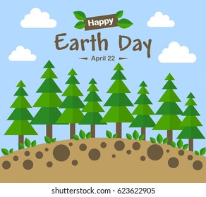 Earth day concept illustration vector