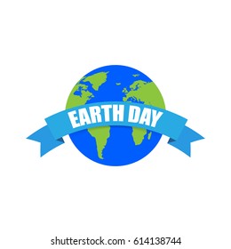 Earth day concept. isolated on white background. Vector illustration.
