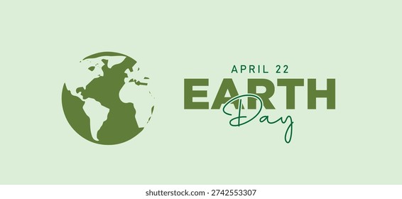Earth day concept on white background, World environment day