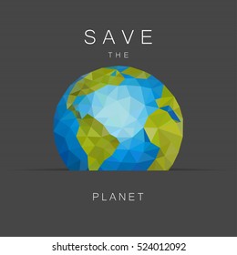 Earth Day Concept. Save the planet design over background. Vector illustration.