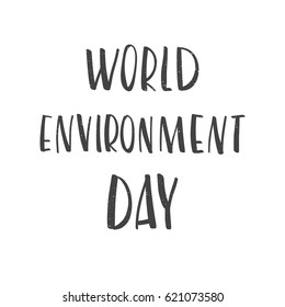 Earth day concept. Save planet. World environment day lettering inscription background. Vector illustration.