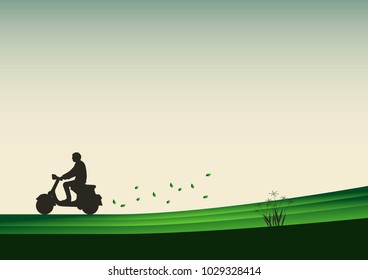 earth day concept, silhouette background,vector