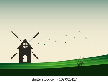 earth day concept, silhouette background,vector