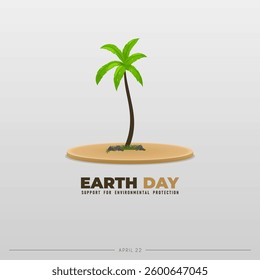 Earth day concept. Earth and tree shape eco-friendly design. Save the earth concept