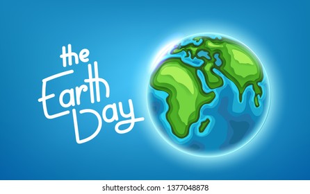 Das Earth Day-Konzept. Vektorgrafik