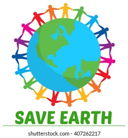 Earth day concept vector illustration