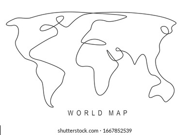 World Map One Line Images Stock Photos Vectors Shutterstock