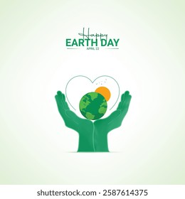 Earth day creative concept. Earth day for social media post design