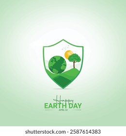 Earth day creative concept. Earth day for social media post design