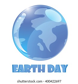 Earth day creative poster card  vector image