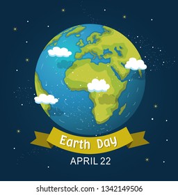  Earth Day design background. Save the earth. Go green. Vector illustration.