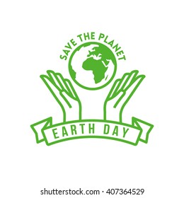 Earth Day design concept. Vintage style 