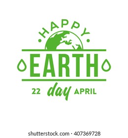 Earth Day design concept. Vintage Style.