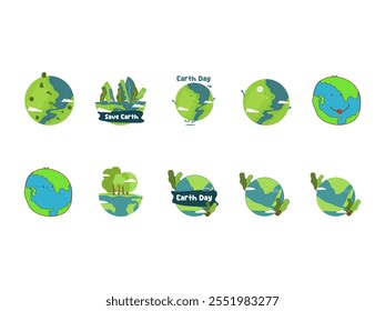 Earth Day Design Element Set 