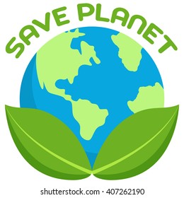 Earth day design, save planet, vector illustration