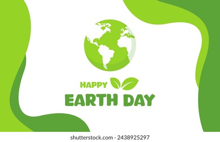 Earth Day design template. Abstract green organic background. Earth vector Illustrations