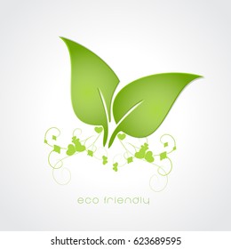Earth day , eco flyer ,eco friendly vector .