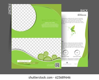Earth day , eco flyer ,eco friendly vector .