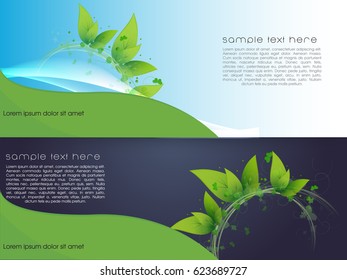 Earth day , eco flyer ,eco friendly vector .