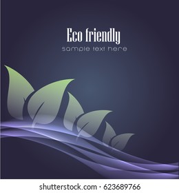 Earth day , eco flyer ,eco friendly vector .