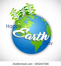 Earth Day. Eco friendly concept. Vector illustration. Earth day concept. World environment day background. Save the earth. Happy Earth Day Poster or Banner Background.