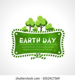 Earth Day. Eco friendly concept. Vector illustration. Earth day concept. World environment day background. Save the earth. Happy Earth Day Poster or Banner Background.