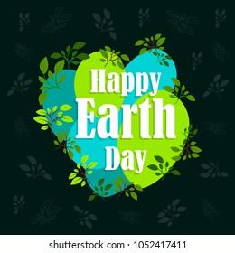 Earth Day. Eco friendly concept. Vector illustration. Earth day concept. World environment day background. Save the earth. Happy Earth Day Poster or Banner Background.