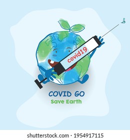 Earth Day. Eco friendly concept. Vector illustration. Earth day concept. World environment day background. Save the earth. Happy Earth Day Poster or Banner Background. Stop Corona Virus