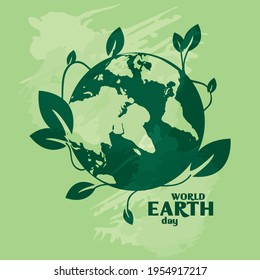 Earth Day. Eco friendly concept. Vector illustration. Earth day concept. World environment day background. Save the earth. Happy Earth Day Poster or Banner Background. Stop Corona Virus