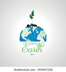 Earth Day. Eco friendly concept. Vector illustration. Earth day concept. World environment day background. Save the earth. Happy Earth Day Poster or Banner Background. Stop Corona Virus