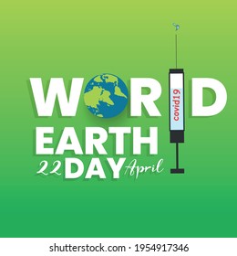 Earth Day. Eco friendly concept. Vector illustration. Earth day concept. World environment day background. Save the earth. Happy Earth Day Poster or Banner Background. Stop Corona Virus