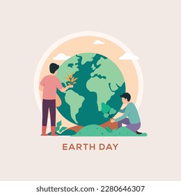 Earth Day. Eco friendly concept. Vector illustration. Earth day banner concept.